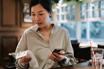 At the point of transaction