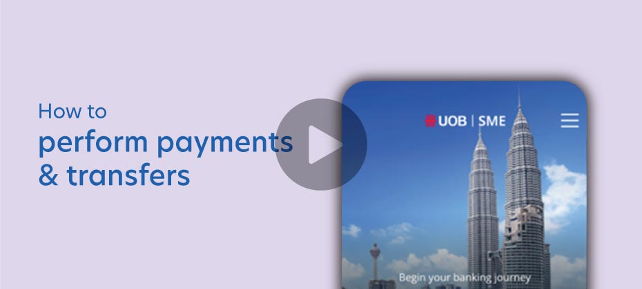 How to perform payment and transfer