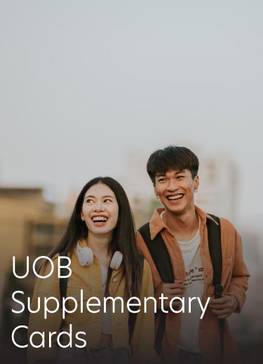 Mobile banner featuring UOB Supplementary Card benefits