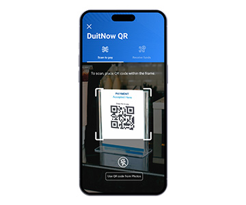 /Receive funds via DuitNow QR