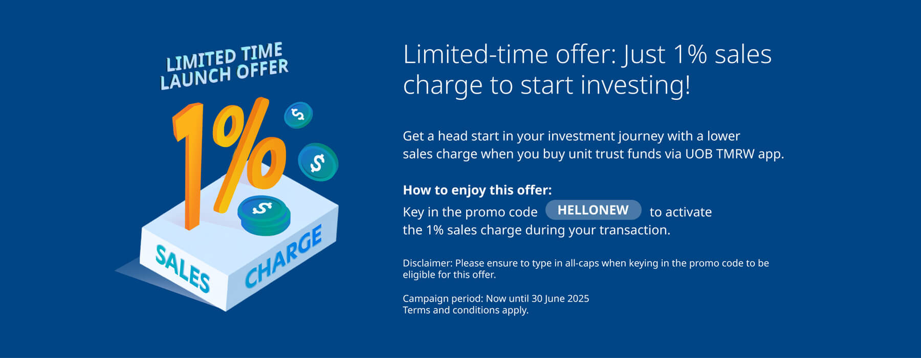 Limited time launch offer