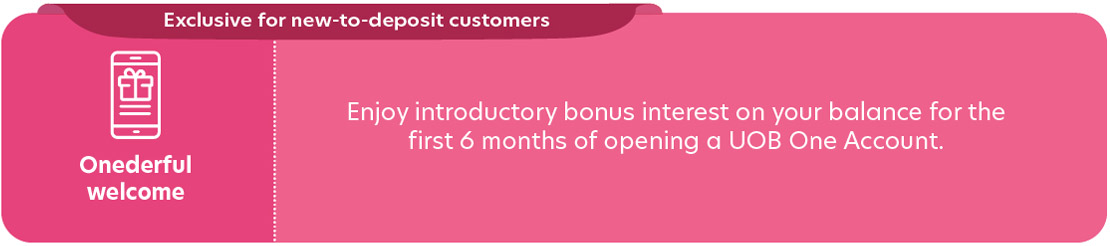 Onederful savings banner
