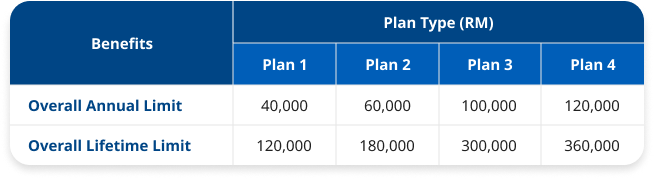 Overall Annual and Lifetime Claim Limits
