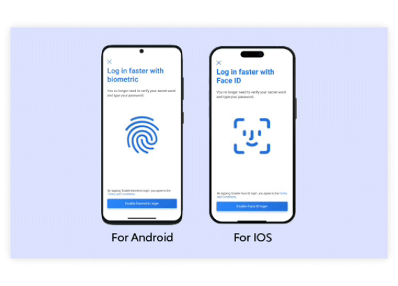 Enable faster, more secure logins with your biometrics