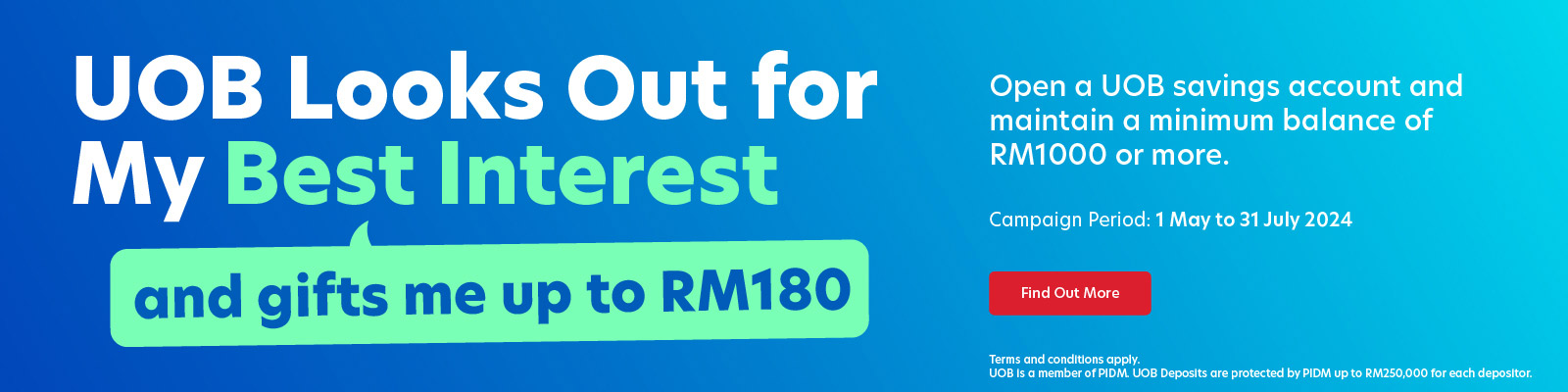 Start with RM1000 Enjoy up to RM100